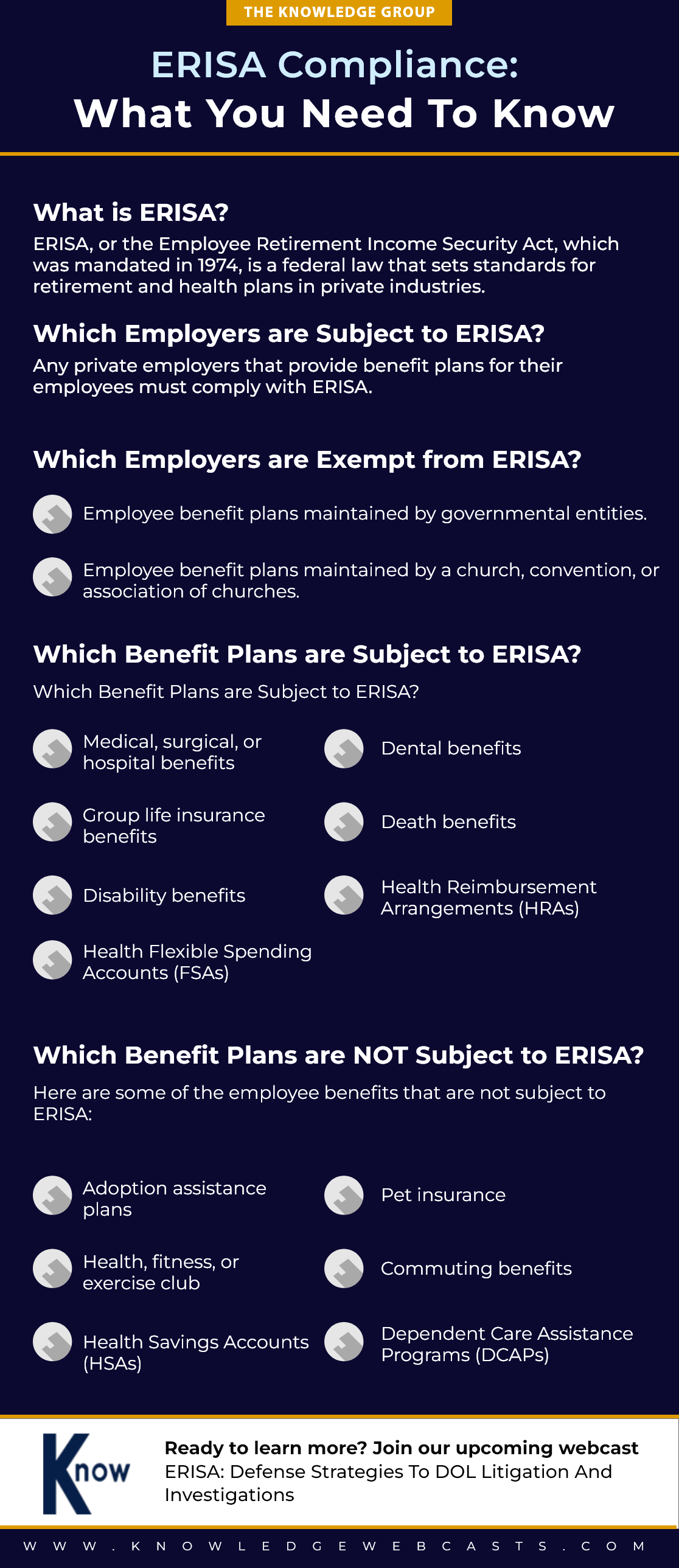 erisa compliance,retirement,cle