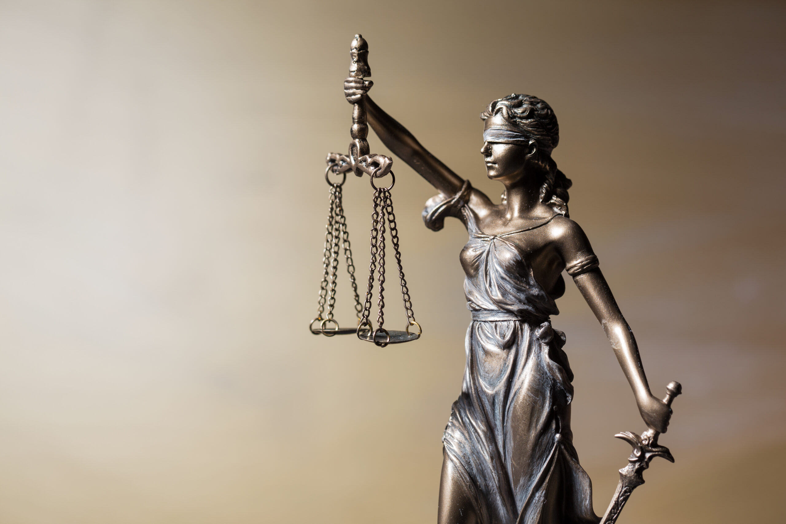 Close up of Themis figure civility